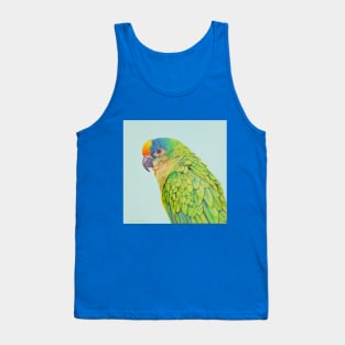 Amazon Parrot bird painting Tank Top